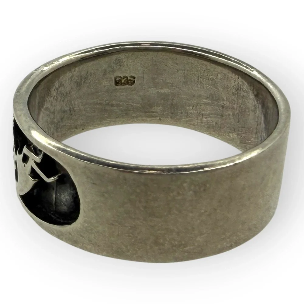 Vintage Kokopelli Band Ring Sterling Silver Size 10 Southwestern Motif